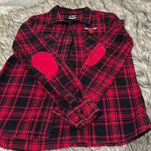 Chicago Bulls Red and Black Flannel